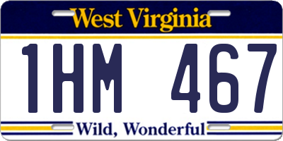 WV license plate 1HM467