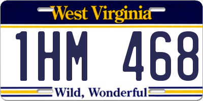 WV license plate 1HM468