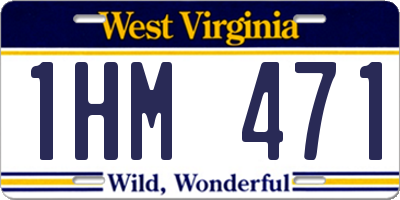 WV license plate 1HM471
