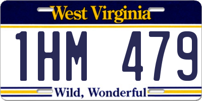 WV license plate 1HM479