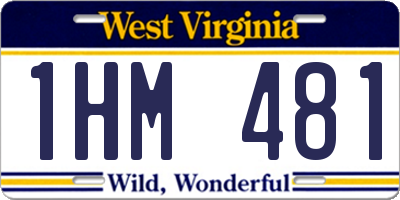 WV license plate 1HM481