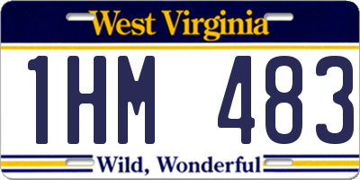 WV license plate 1HM483