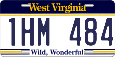 WV license plate 1HM484