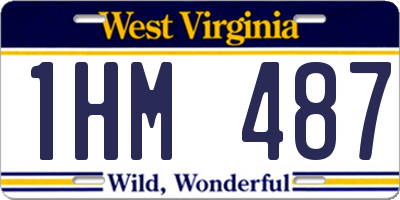 WV license plate 1HM487