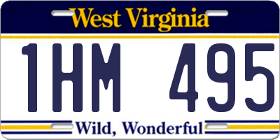 WV license plate 1HM495