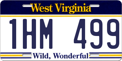 WV license plate 1HM499