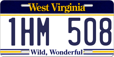 WV license plate 1HM508