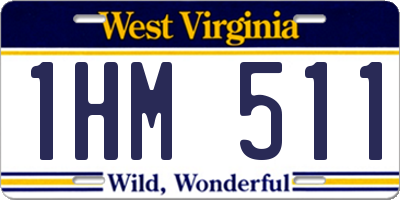 WV license plate 1HM511