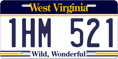 WV license plate 1HM521