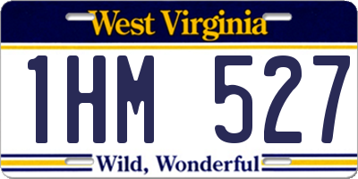 WV license plate 1HM527