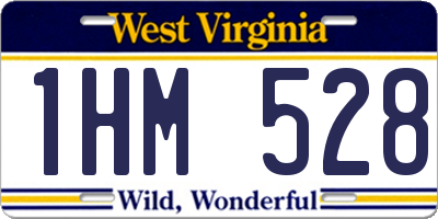 WV license plate 1HM528