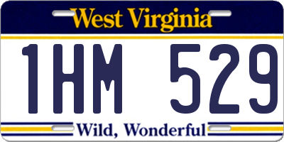 WV license plate 1HM529
