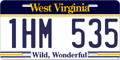 WV license plate 1HM535