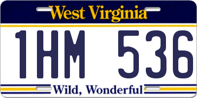 WV license plate 1HM536