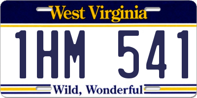 WV license plate 1HM541
