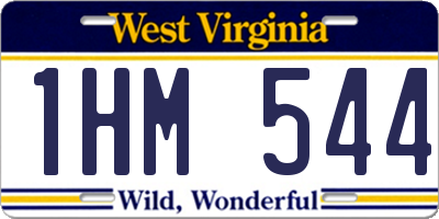 WV license plate 1HM544