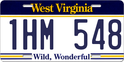 WV license plate 1HM548