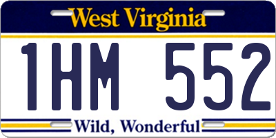 WV license plate 1HM552
