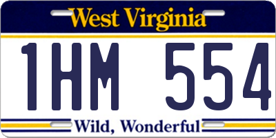 WV license plate 1HM554