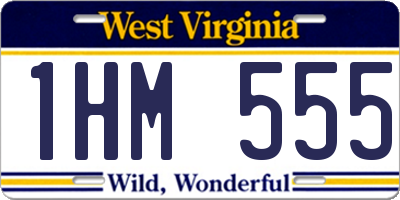 WV license plate 1HM555