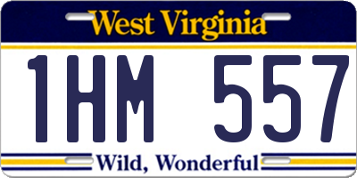 WV license plate 1HM557