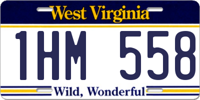 WV license plate 1HM558