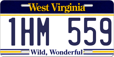 WV license plate 1HM559