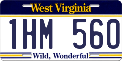 WV license plate 1HM560
