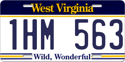 WV license plate 1HM563