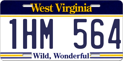 WV license plate 1HM564