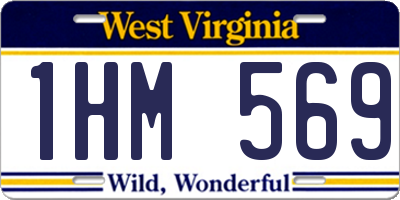 WV license plate 1HM569