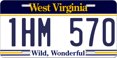WV license plate 1HM570