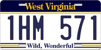 WV license plate 1HM571