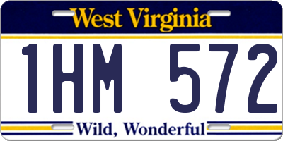 WV license plate 1HM572