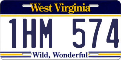 WV license plate 1HM574