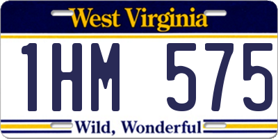 WV license plate 1HM575