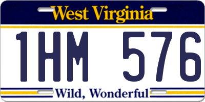 WV license plate 1HM576