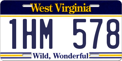 WV license plate 1HM578