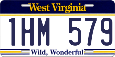WV license plate 1HM579