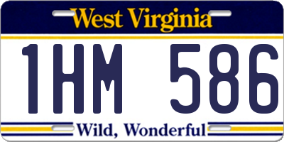 WV license plate 1HM586