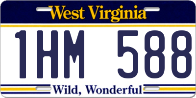 WV license plate 1HM588
