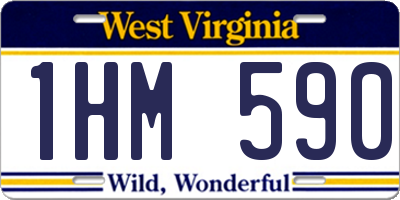 WV license plate 1HM590