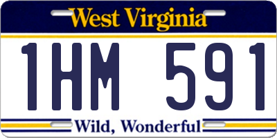 WV license plate 1HM591