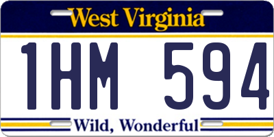 WV license plate 1HM594