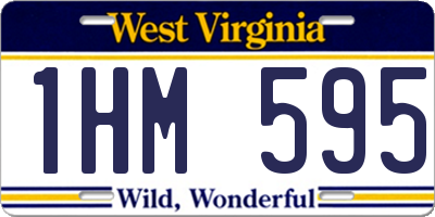 WV license plate 1HM595