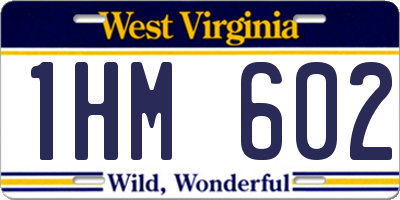 WV license plate 1HM602
