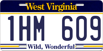 WV license plate 1HM609
