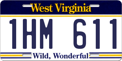WV license plate 1HM611