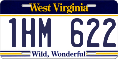 WV license plate 1HM622
