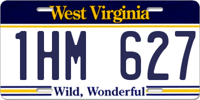 WV license plate 1HM627